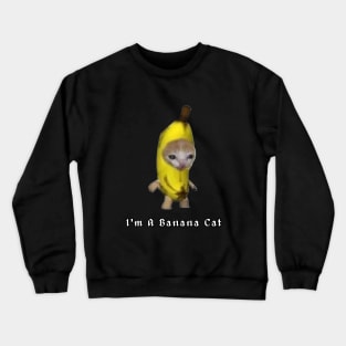 Banana Cat Meme Crewneck Sweatshirt